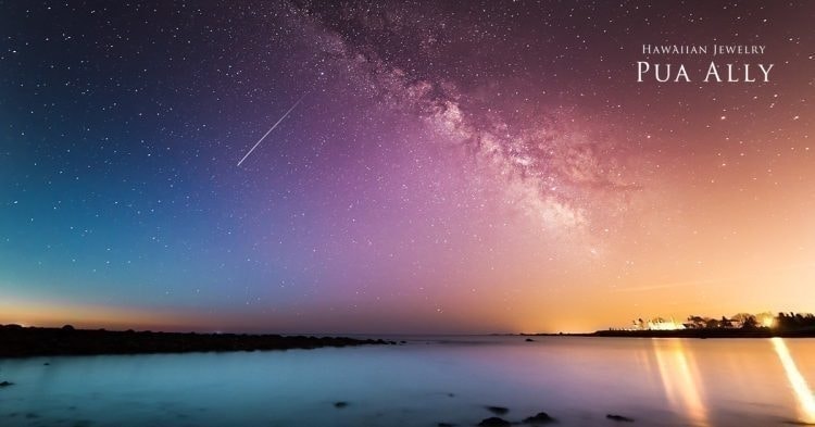 夜空流れ星の画像