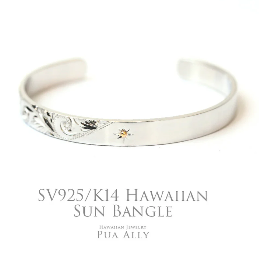 (10001321)SV925/K14 ハワイアン太陽カフ バングルトップ画像